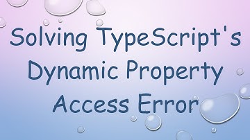 Solving TypeScript