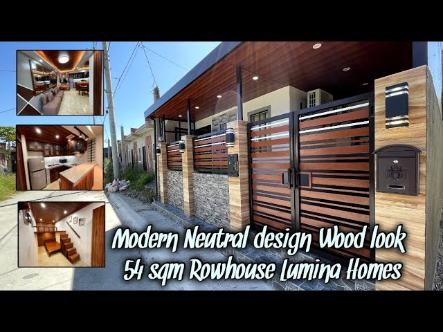 MODERN NEUTRAL WOOD LOOK DESIGN 54 SQM ROWHOUSE LUMINA HOMES class=