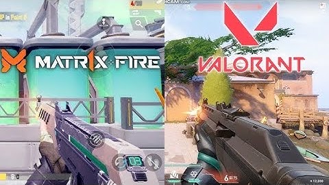 Valorant Mobile vs MATR1X FIRE Weapons Comparison matrix fire gameplay 