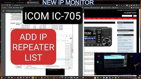 ICOM 705 -ADD NEW  IP REPEATER LIST (RPTMONI-file)SD Card 1.32 FIRMWARE