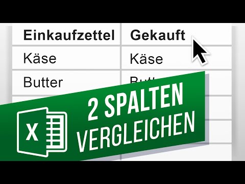Zwei Spalten in Excel vergleichen | Daten in Excel vergleichen