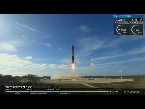 SpaceX pousa dois Foguetes ao mesmo tempo.