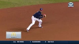 Kc Aviles Begins Double Play Vs. Royals