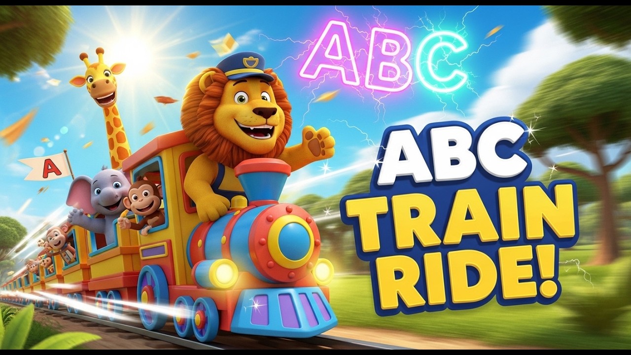 ABC Safari Train Ride 🚂🦁 | Alphabet Adventure Song for Kids - YouTube