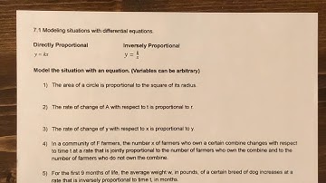 7.1 modeling situations with differential equations