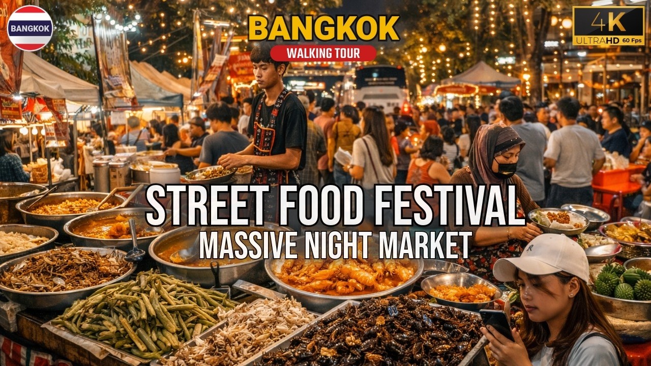 БЕЗУМНЫЙ ночной рынок Бангкока 🇹🇭 | ОГРОМНЫЙ фестиваль уличной еды в Пинклао