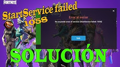 no se puede crear el servicio startservice failed 1058 solucion duration 1 49 - fortnite cannot create service 1058