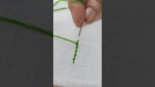 Learn Stem Stich Under 1 minute!   | Hand Embroidery Tutorial #shorts