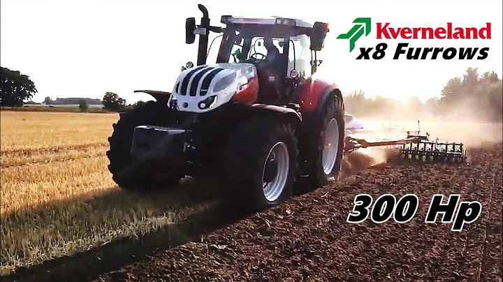 1st Gen Steyr TERRUS 6300 [270 Hp PTO] on plowing action with huge plow/AWESOME sound ! ! ! - HD