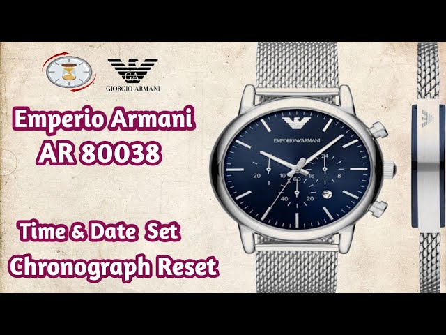 Emporio Armani Chronograph Gunmetal Stainless Steel Men\'s Watch AR1979  (Unboxing) @UnboxWatches - YouTube