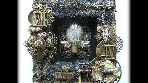 Mixed Media 6x6 Shadow Box canvas with Prima Marketing