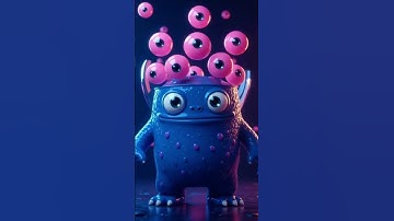 Bubble Brain Monster | Hypnotic Weirdcore Loop Animation 🧠👾