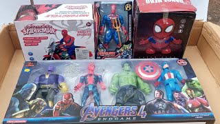 Spiderman VS Hulk Toys Collection Unboxing Review, Captain Amerika, Thanos The Avengers