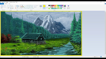 MS Paint Tutorial | Easy & Awesome Scenery Landscape Drawing