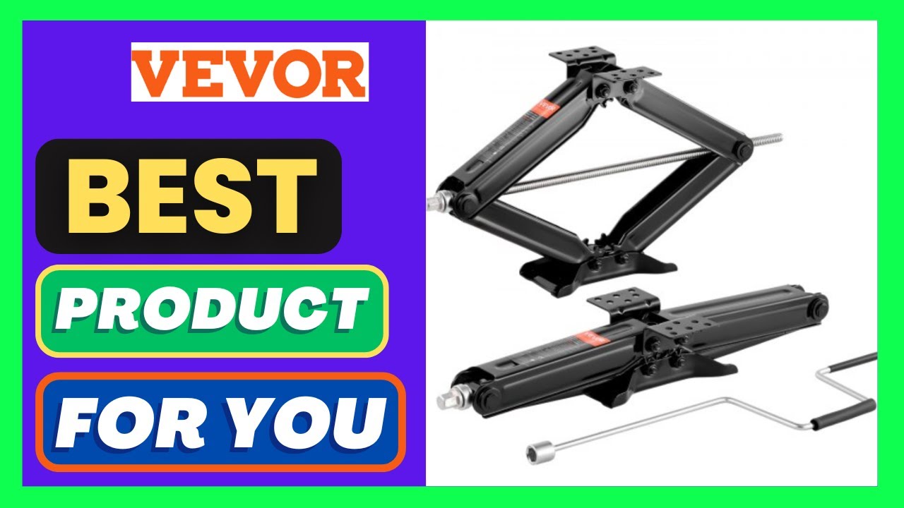 VEVOR 6500 lbs RV Scissor Jacks, 4-23.4 in RV Stabilizer Leveling Scissor Jacks, Set of 2, H