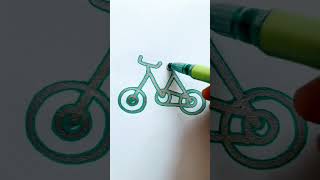 رسم سهل أسهل طريقه لرسم دراجه هوائيه