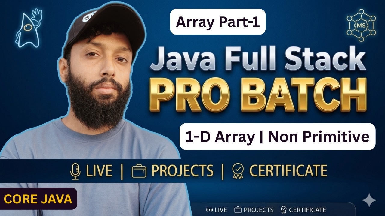Master Array in Java Part-1🚀 | 1-D Array & Non Primitive Array ...