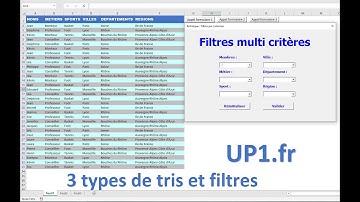 Excel-VBA: Tris et filtres multi critères