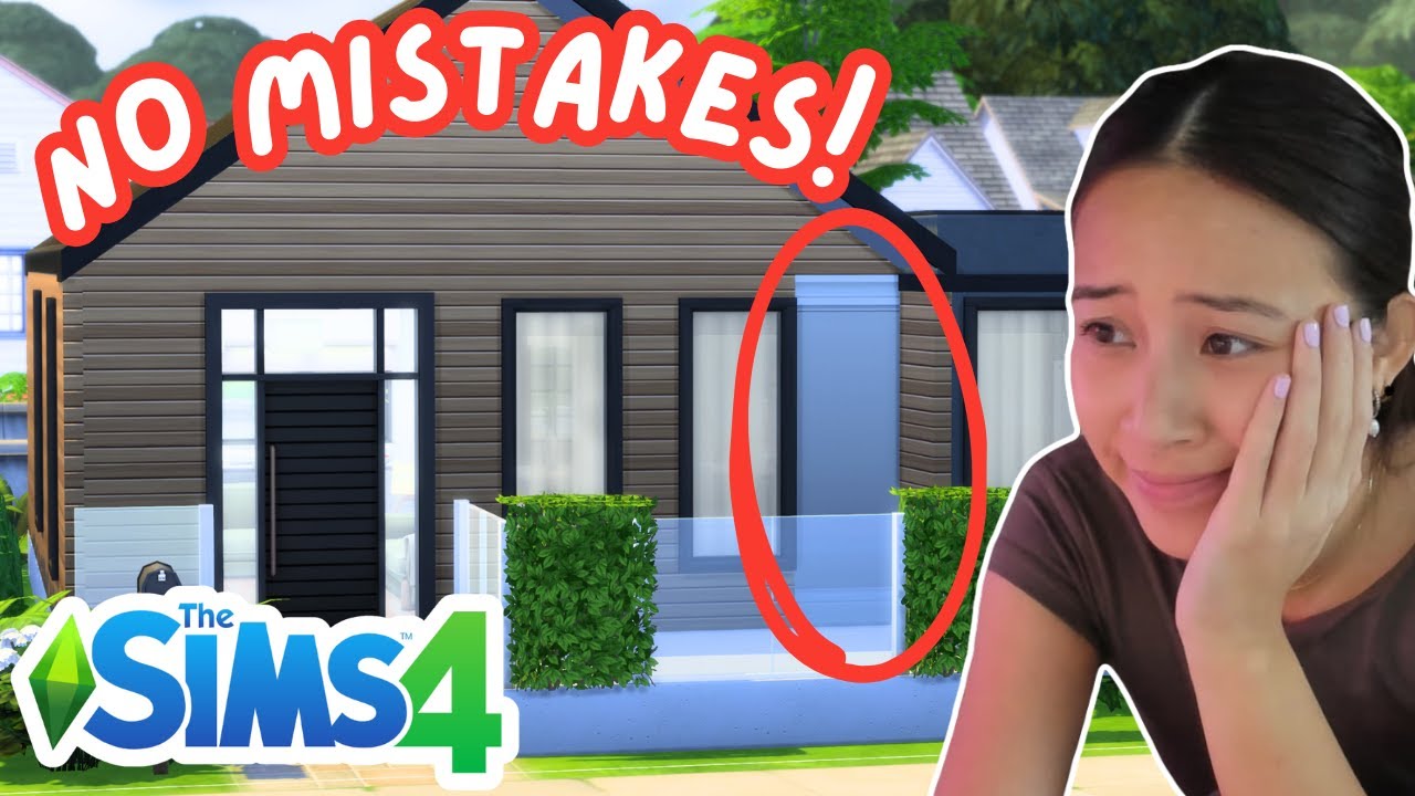 i tried the NO MISTAKES build challenge in the sims - YouTube