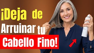 Estás peinando mal tu cabello FINO  HAZ ESTO en su lugar – 5 PASOS SIMPLES