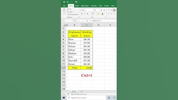 #Shorts | Only few people know how to sum time in excel | Excel advance tips & tricks