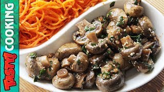 Garlic Mushrooms Recipe ️ Korean Style  Tasty Cooking Recipes