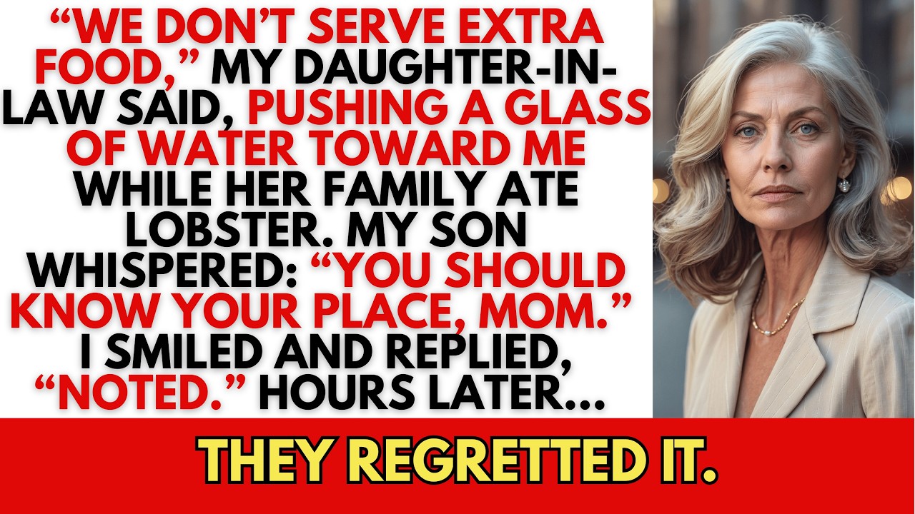 “We Don’t Serve Extra Food,” My Daughter-In-Law Said. I Smiled, “Noted.” Hours Later, She Regretted.
