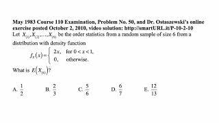 Exam P exercise for February 27, 2019