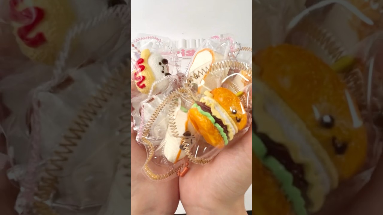 🥐mini food squishy keychain 