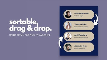 How To Create Drag And Drop With Sortable Javascript | HTML CSS And Javascript Tutorials