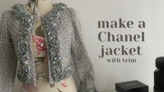 DIY: How to make a Chanel trim decorated with a chain. Decoration for a  Chanel dress or jacket. 