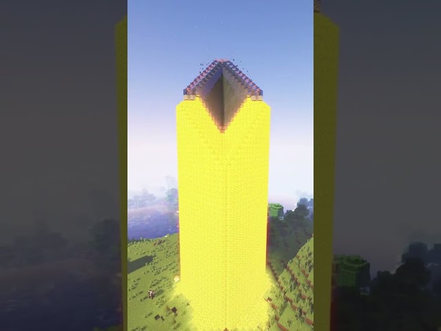 MINECRAFT SMALLEST VIOLIN TOWER #minecraft #shorts class=