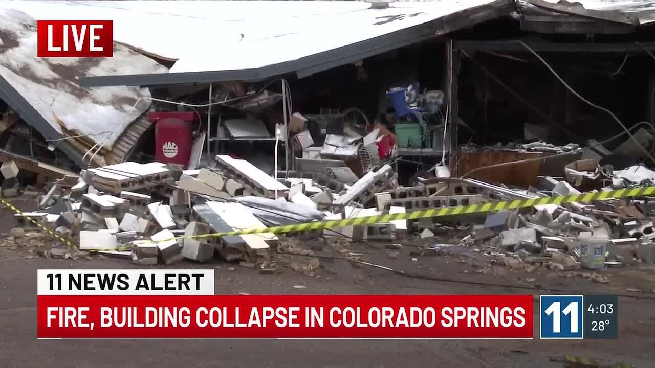 Fire crews respond to partial building collapse - YouTube