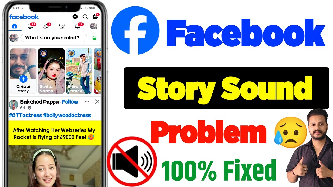 Facebook story sound problem FIX || Facebook story sound not working today bug solve