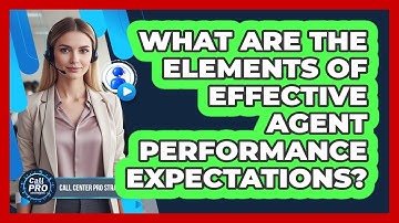 What Are The Elements Of Effective Agent Performance Expectations?