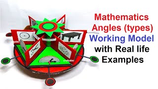 mathematics angles (types) working model with real life examples - maths project | craftpiller
