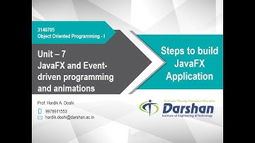 Unit 7: Steps to create JavaFX Application