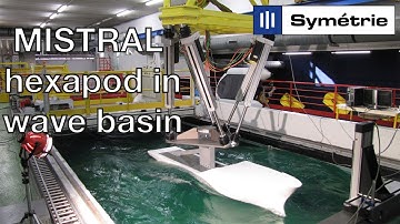 SYMETRIE - MISTRAL hexapod in wave basin