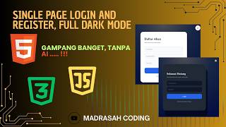 Single Page Login & Register - Dark Mode | HTML, CSS & JavaScript