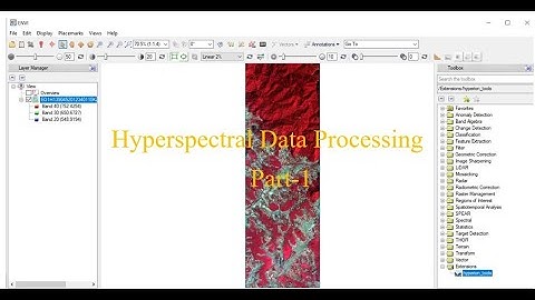 Hyper spectral Data Processing (Part-1)