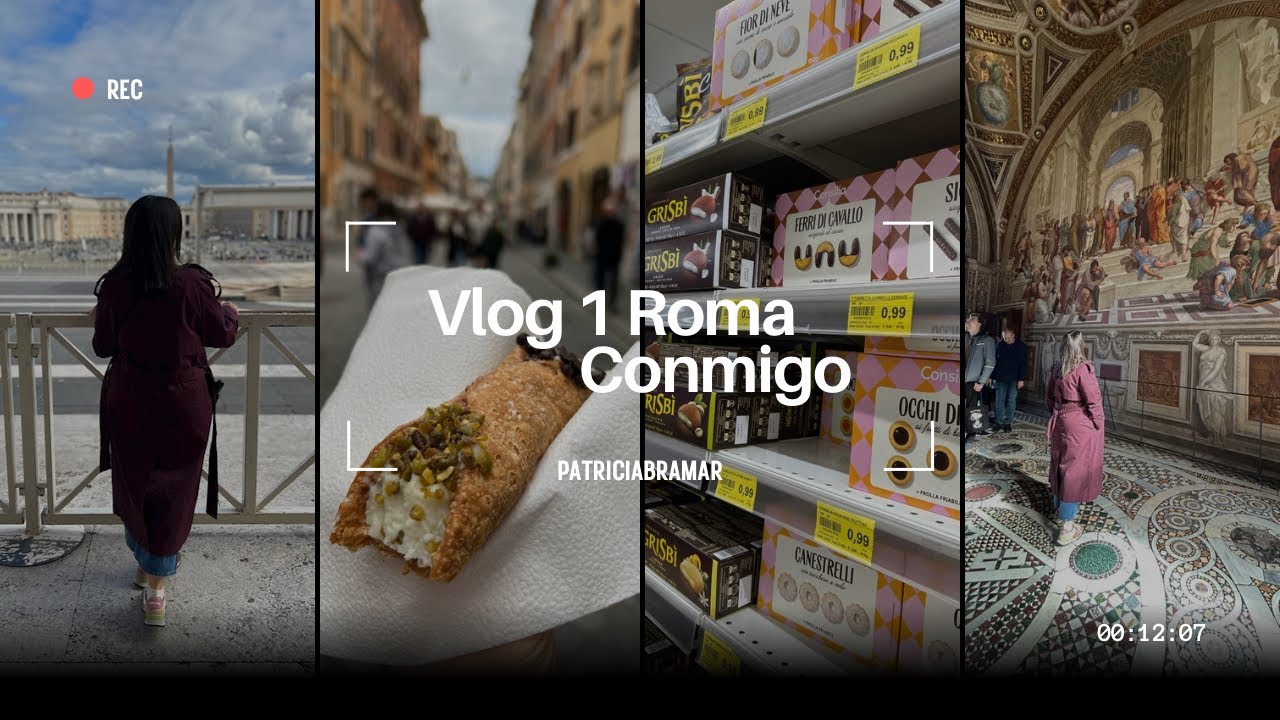 Travél vlog; Roma conmigo, entradas, donde comemos,room tour y compra 🫶