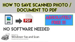 How to save scanned documents or photo Jpeg to PDF format without any software in windows 10 screenshot 1