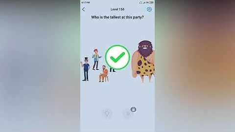 Easy Game - Who is the tallest at this party? - Level 158 solution