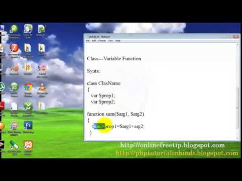 PHP Tutorial in Hindi Urdu 83 PHP OOP CLASS 2 3