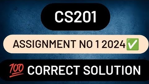 CS201 Assignment 1 Spring Solution 2024 | 💯 Correct solution| Solution 2024