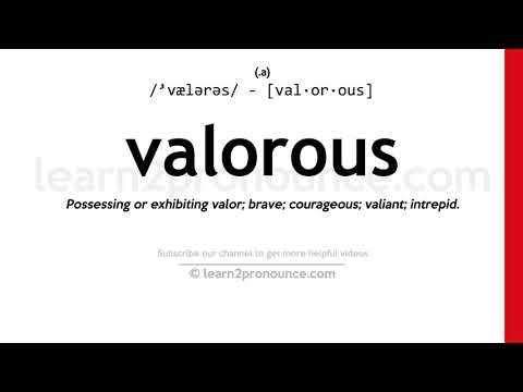 Video: Kaj je sinonim za valorous?