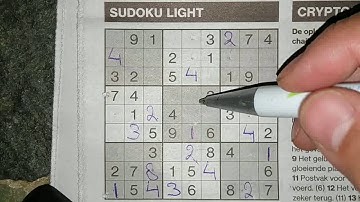 Tutorial, step by step how to solve this Light Sudoku puzzle (with PDF file) 07-05-2019 part 1 of 2