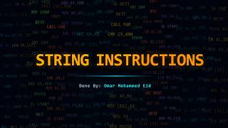 String Instructions || 8086 Assembly