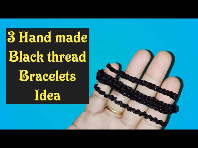 Evil Eye Black Hand Made Thread Bracelet Powerful Negativity Protection  Black 2Bracelet And 2Anlet For Women Girl Combo
