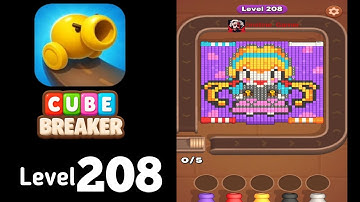 Cube Breaker level 208 hard level Guide Walkthrough Solution